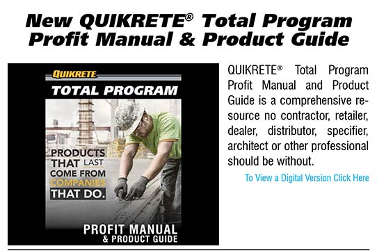 New QUIKRETE Total Program Profit Manual and Product Guide